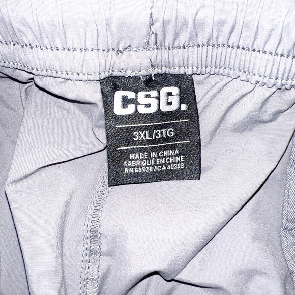 CSG men’s gray cargo cotton blend pull on drawstring pants - Picture 10 of 13